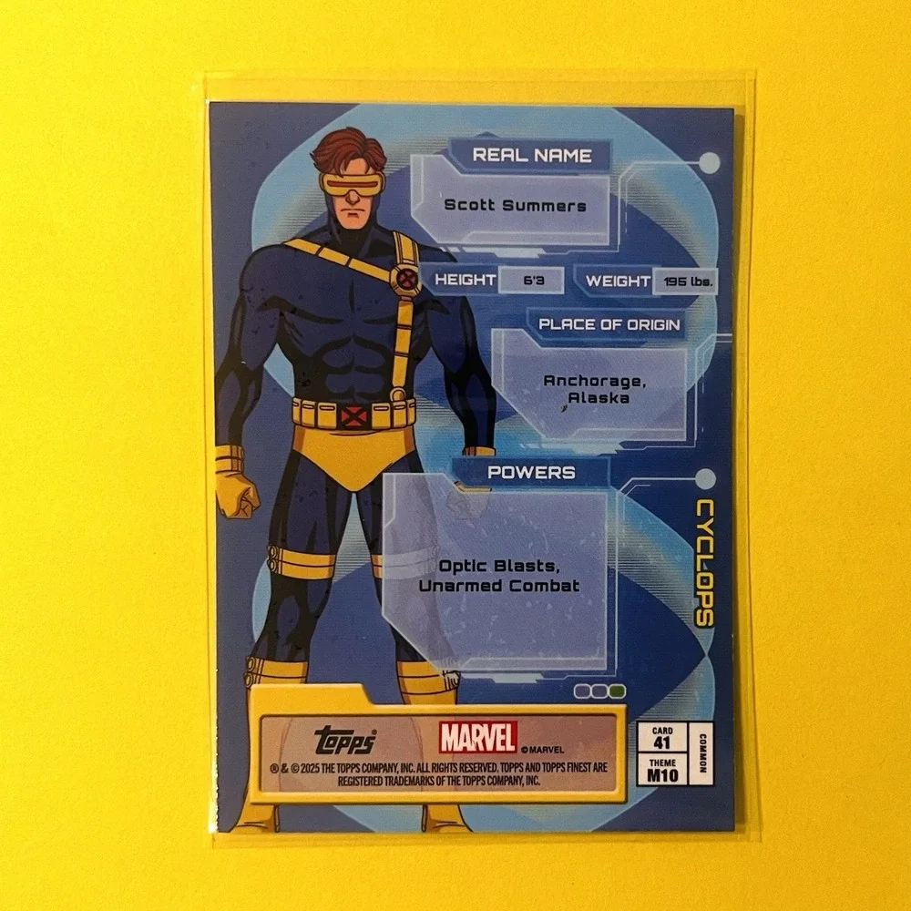 2025 Topps Finest Marvel Cyclops #41 Masters‎ Card X-Men